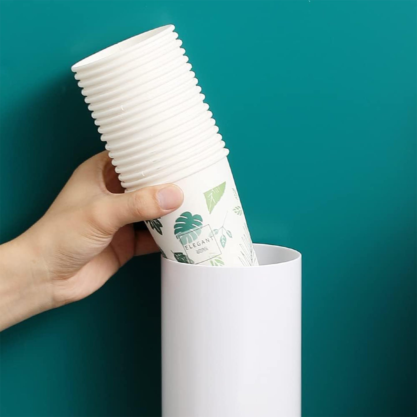 Wall mounted paper cup dispenser with modern design