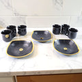 Seashell Ceramic Cup Set – 9-Piece Unique Design | Serve Stellar