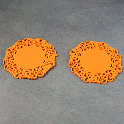 Heat-Resistant Decorative Hot Mat & Cup Coaster Set (10 cm, 2 Pc Set)