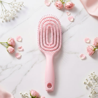 Curved Vented Styling Massage Hair Brush Detangling Comb for Men and Women (1 Pc)