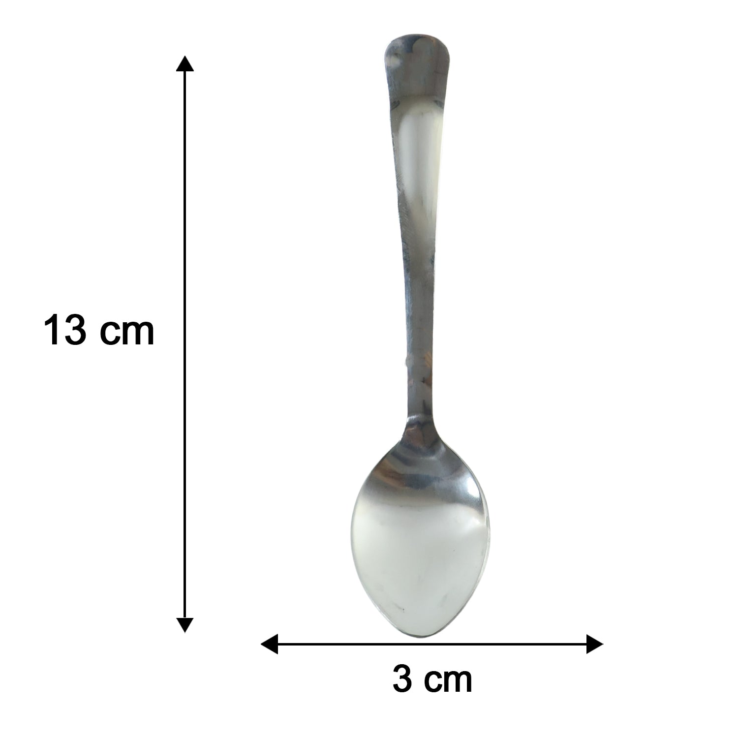 Apex Stainless Steel Tea Spoon Set with Oval Bowl and Slim Handle (6 Pc)