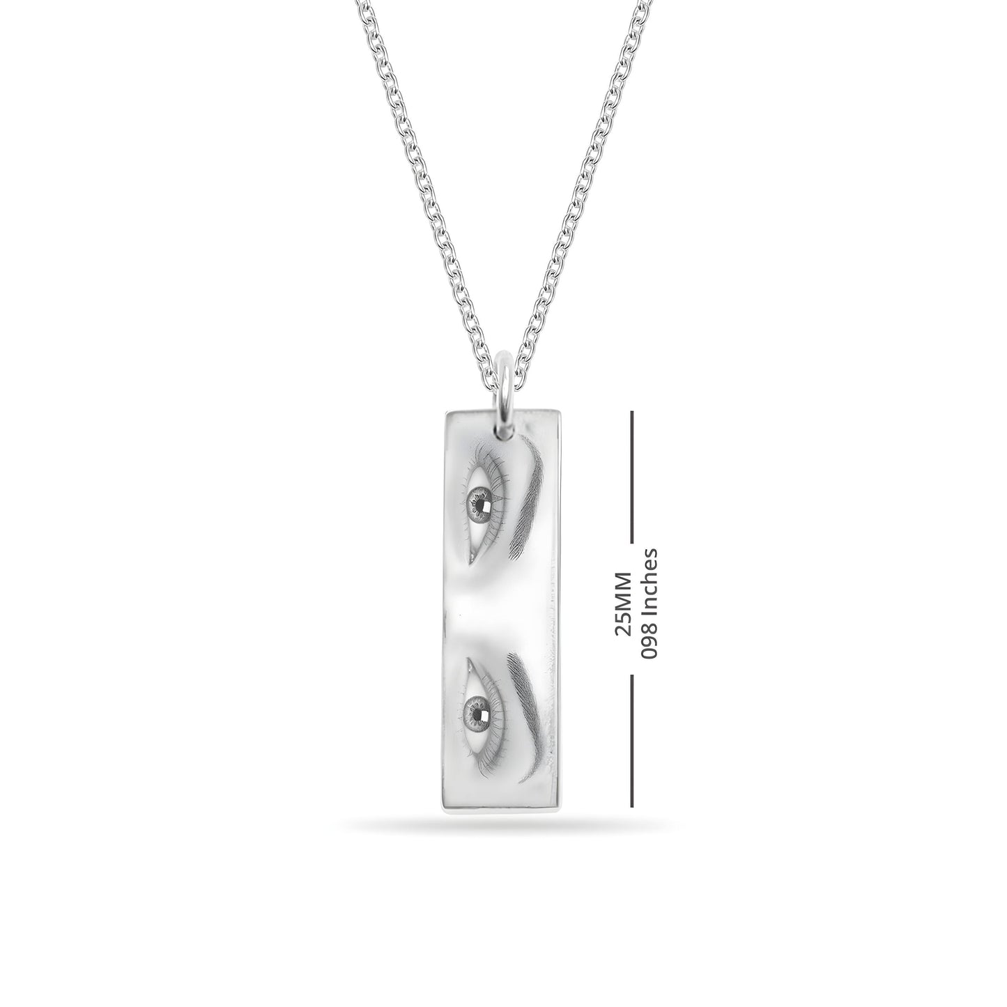 Engraved Eye Pendant Necklace for Women