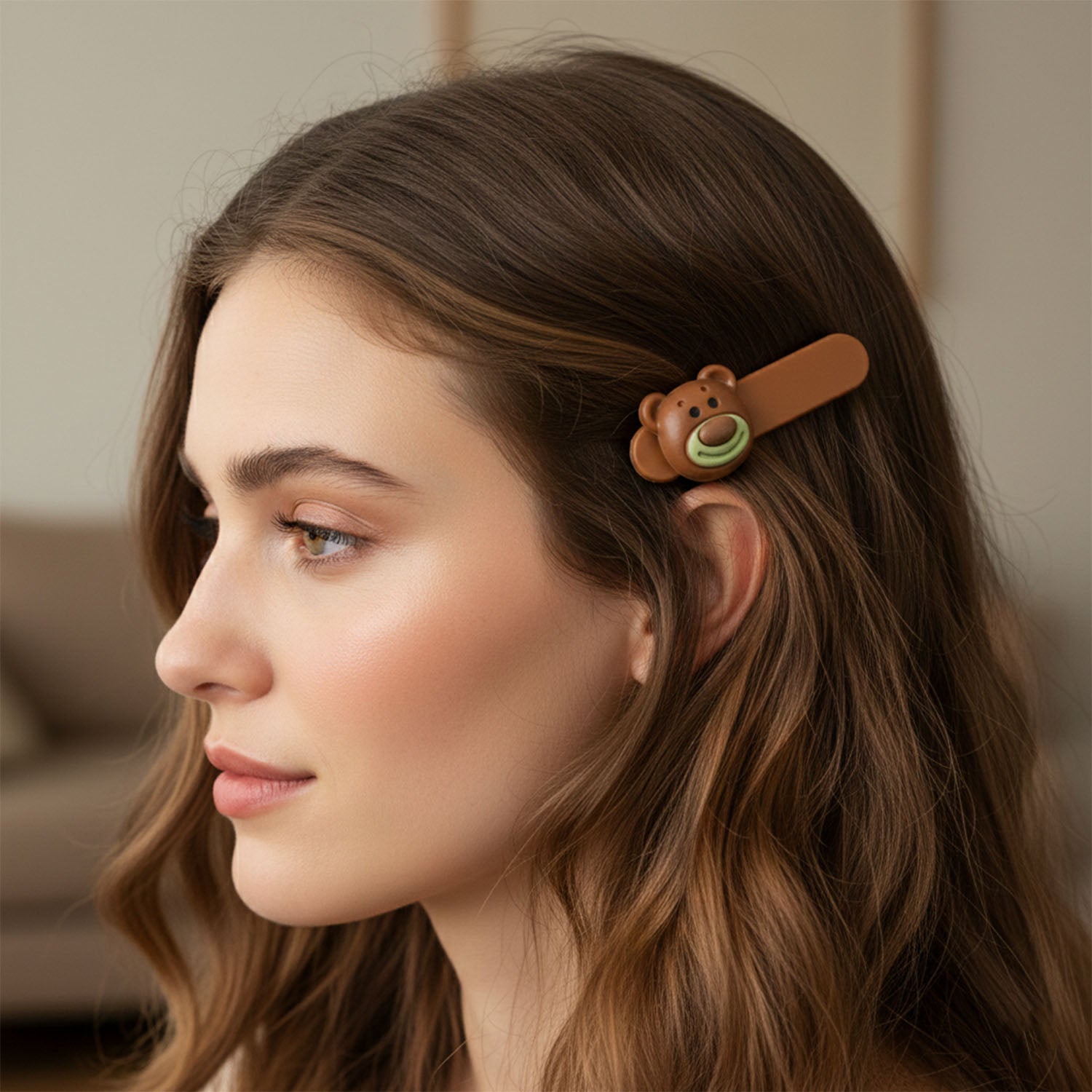 Kids cute bear clip combo