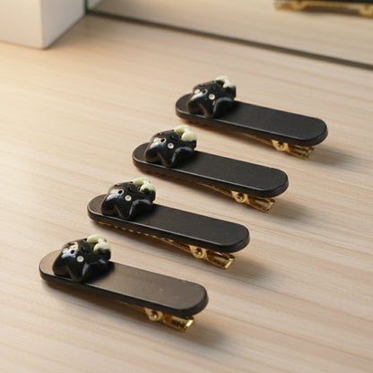 Cute Cat Design Premium Matte Finish Hair Clips (4 Pc)