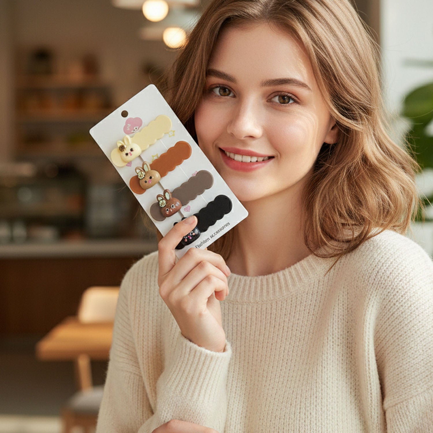 Adorable rabbit hair clips for girls