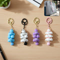 Cloud Keychain with Bell Colorful Cartoon Design