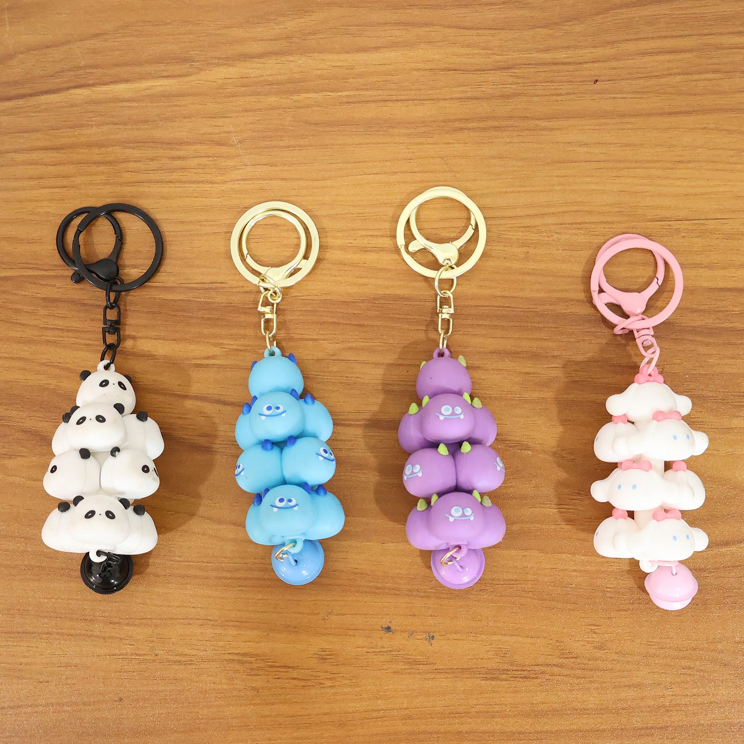 Cute bell attached keychain