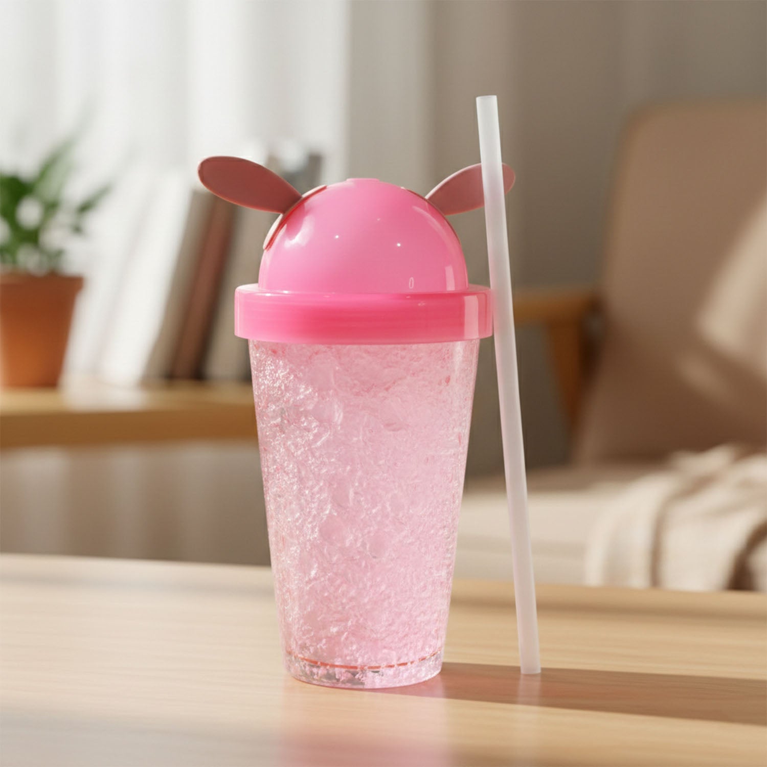 Cute Bunny Ear Design  Tumbler Sipper Bottle (500 ML, 1 Pc)