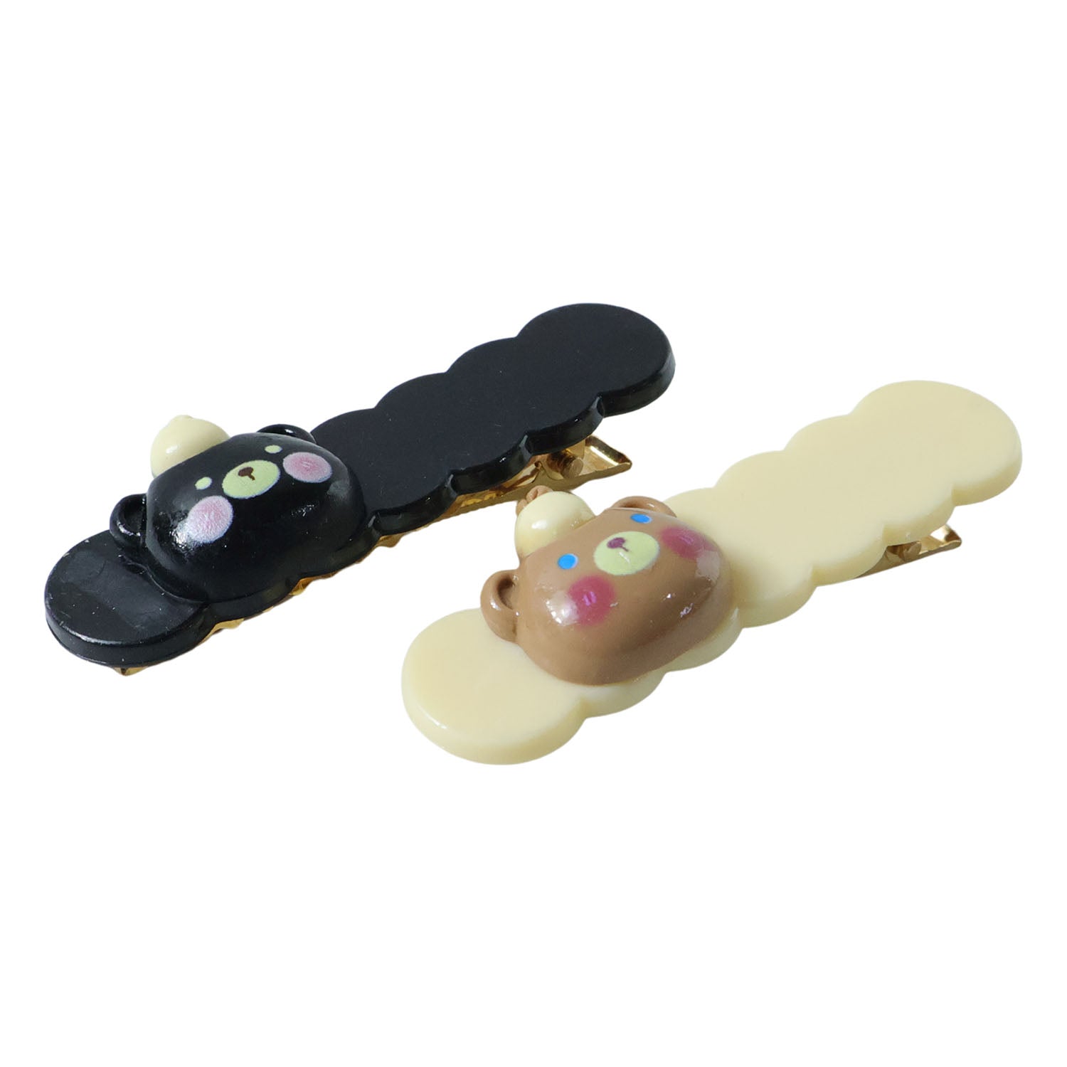 Cartoon teddy hair clip set