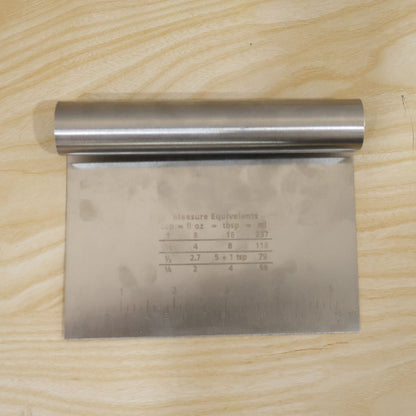 Small Stainless Steel Dough Scraper Cutter 15 x 12 Cm with Scale (1 Pc)
