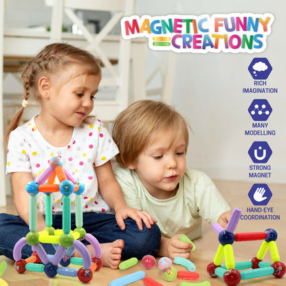 3D magnetic tiles building set with colorful magnetic tiles and interactive marble run