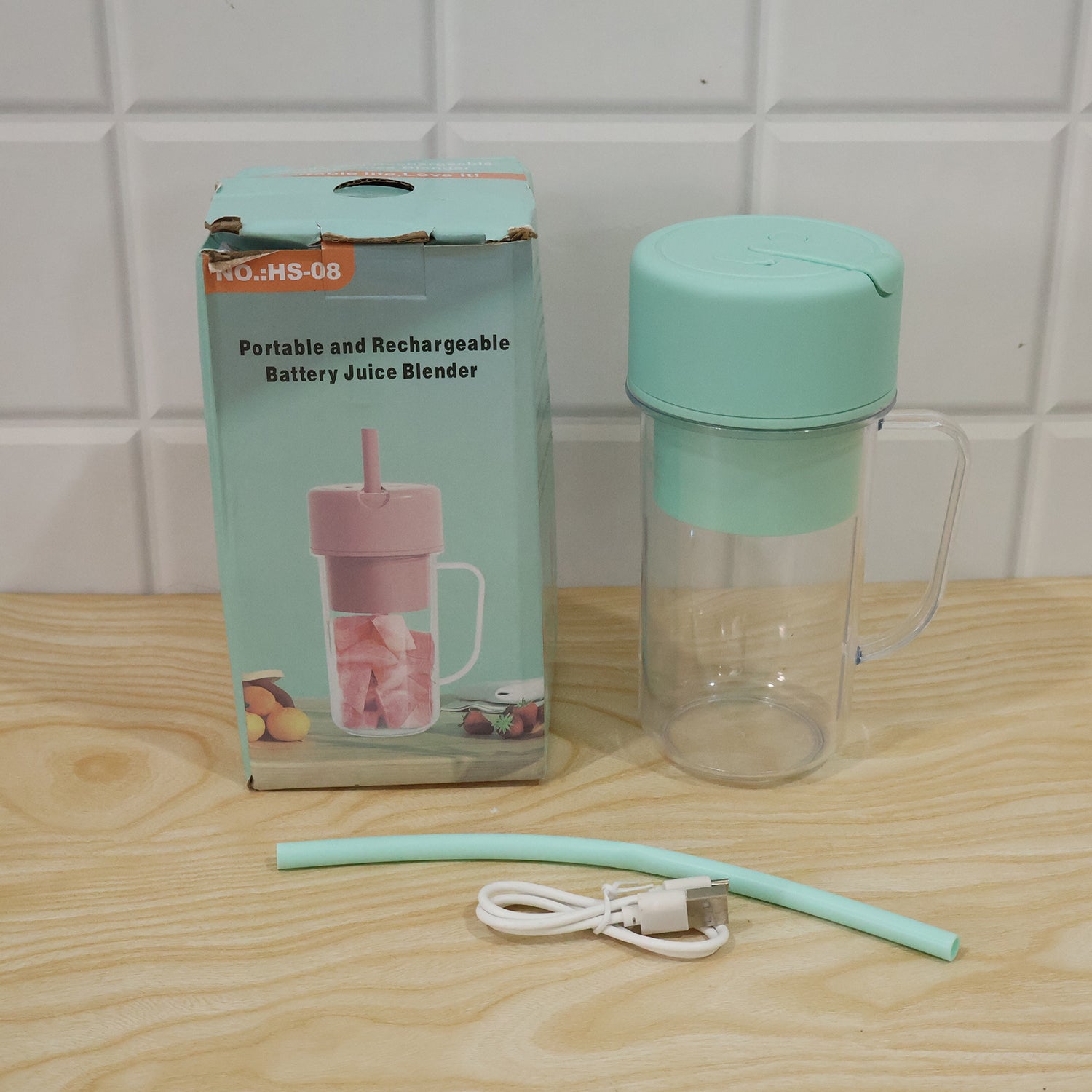 Portable Juicer 420 ML USB Rechargeable Blender Bottle for Home (1 Pc)