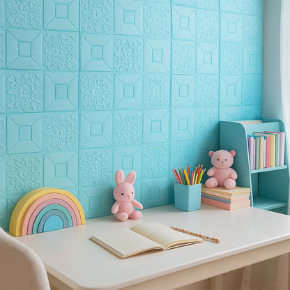 Wallpaper 3D Foam Wallpaper Sticker Panels (70 x 70 Cm / 1 Pc)