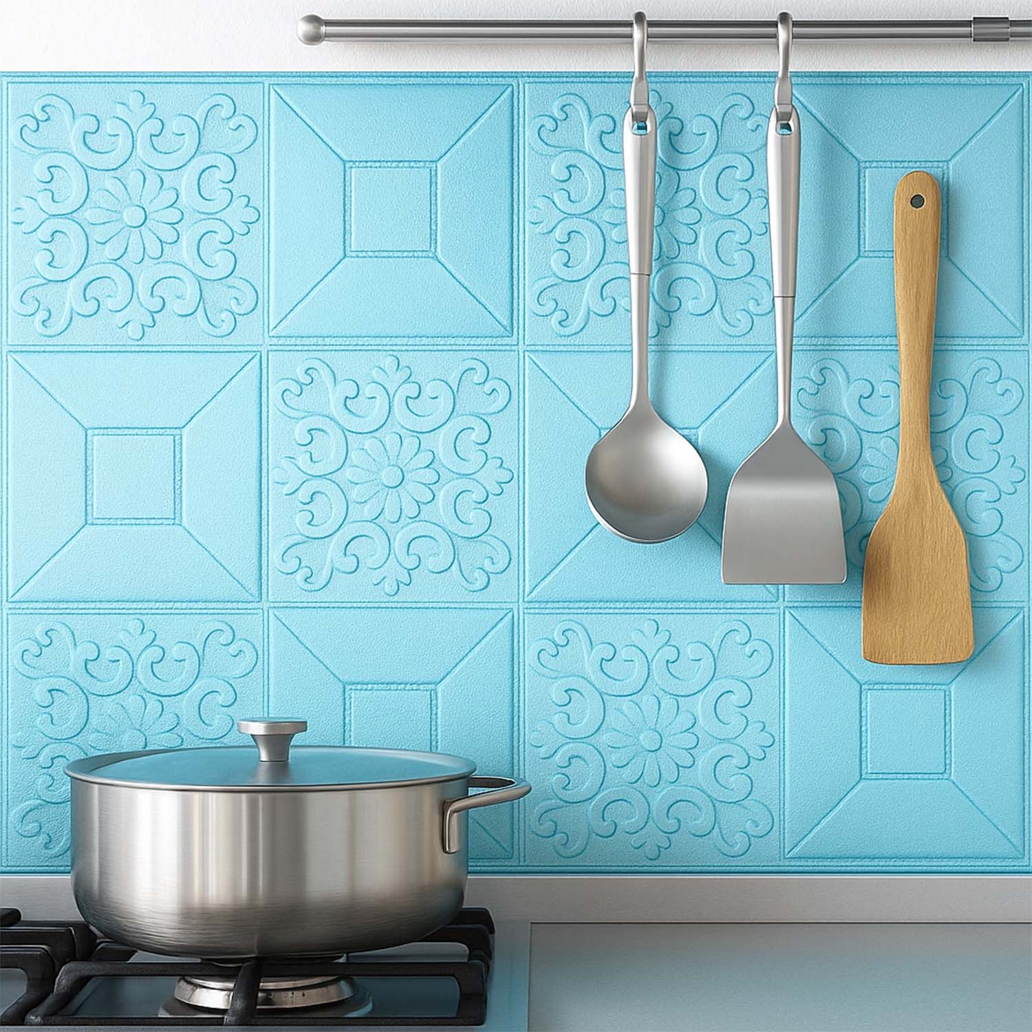 Wallpaper 3D Foam Wallpaper Sticker Panels (70 x 70 Cm / 1 Pc)