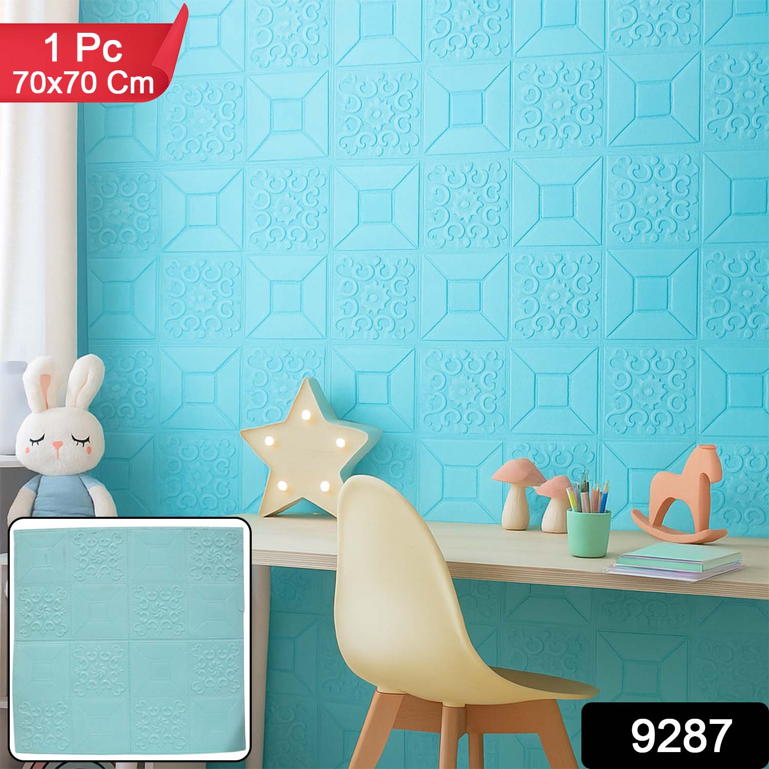 Wallpaper 3D Foam Wallpaper Sticker Panels (70 x 70 Cm / 1 Pc)