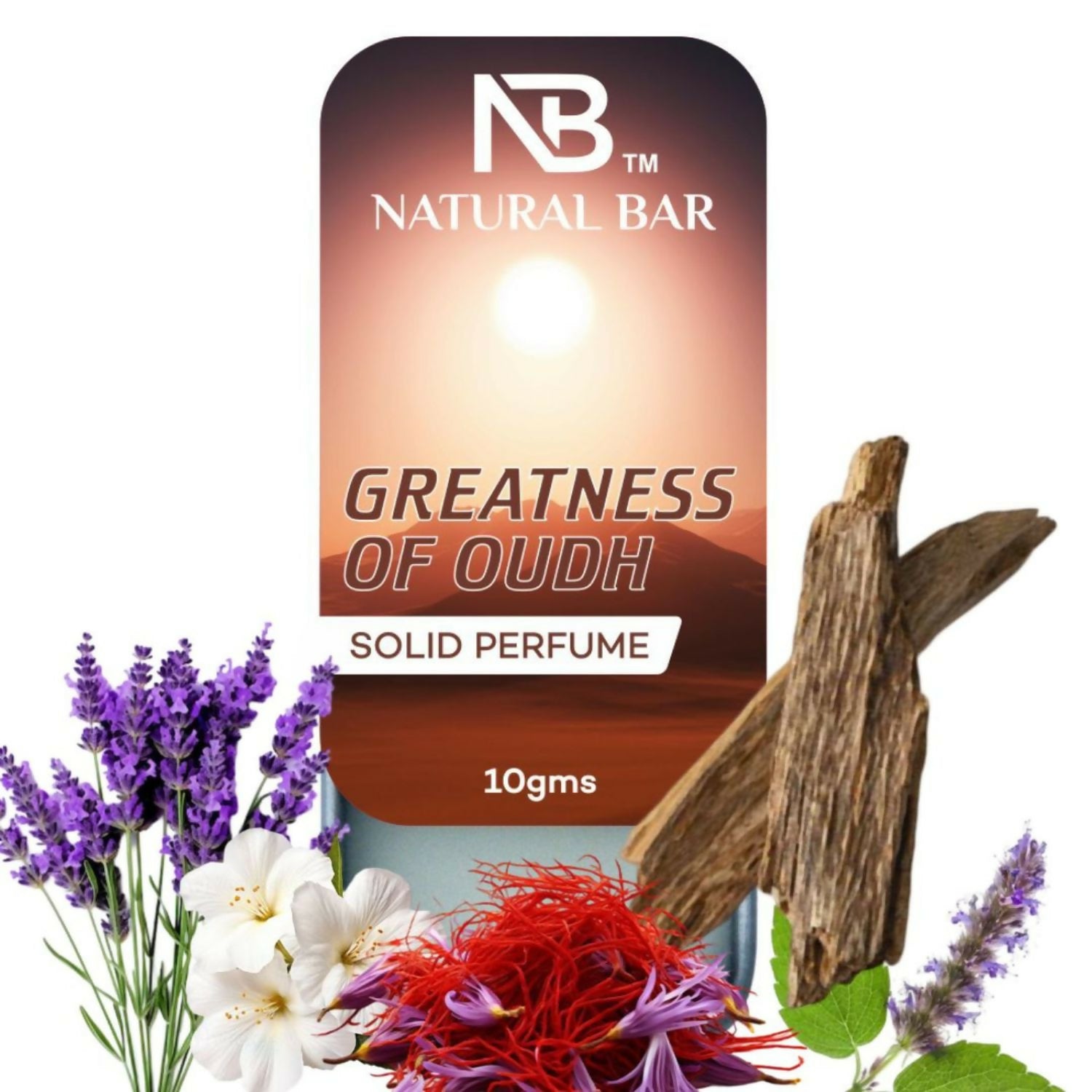 Natural Bar Greatness Of Oud Solid Perfume| Alcohol Free Cologne for Men & Women | Strong & Lasting Fragrance | Gifting Set for Him & Her