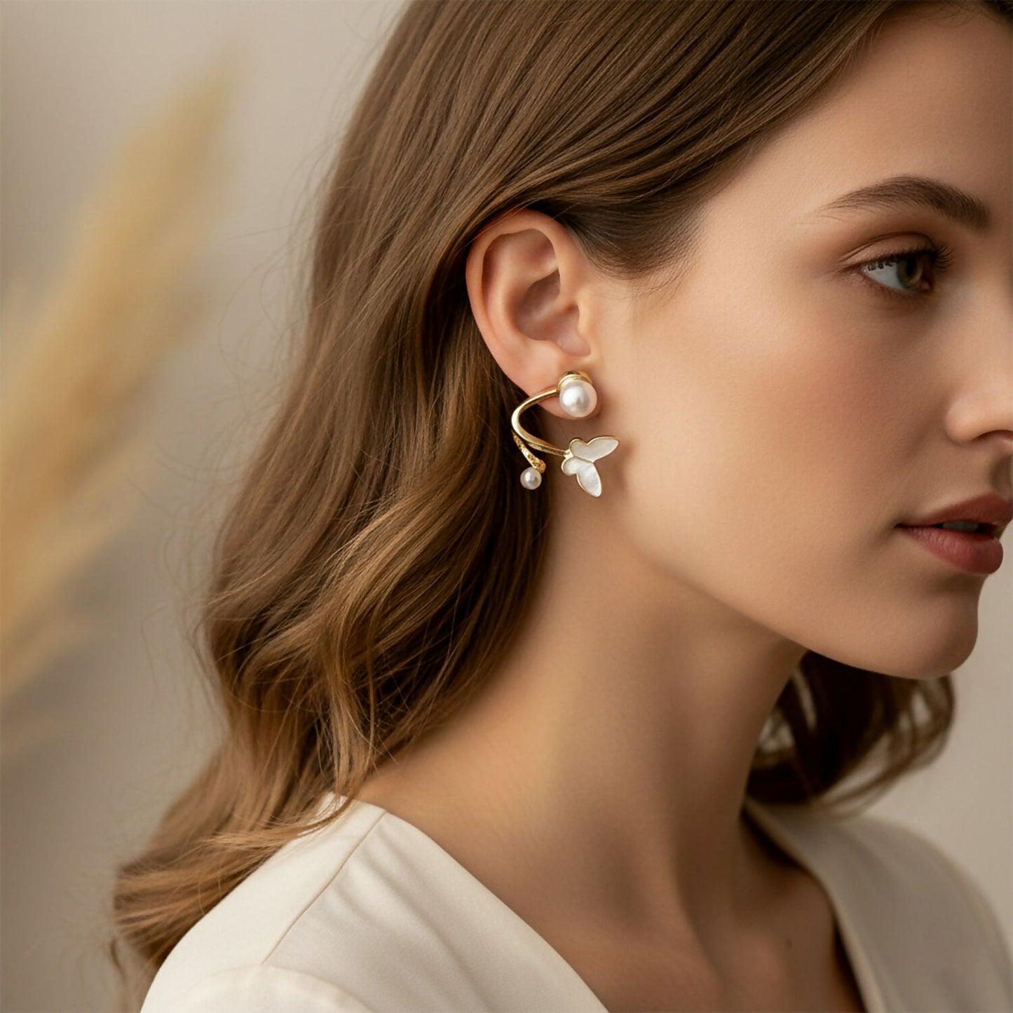 Korean Style Multi Layer Crystal Hoop Earrings for Women & Girls