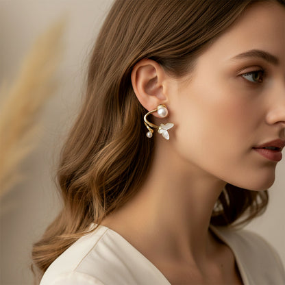 Korean Style Multi Layer Crystal Hoop Earrings for Women & Girls