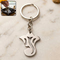 Lord Ganesha Symbol Stainless Steel Keychain | Ganpati Devotional Key Ring for Daily Use