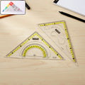 Transparent Set Square with Protractor for Precise Drawing