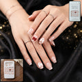 Press-On Nail Tips – Glitter 3D Floral Design with Strong Glue (Mix Design)