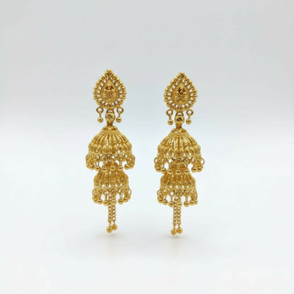 Women & Girl Traditional Jewellery Stylish Fancy Jhumki/Jhumka Earrings (Golden)