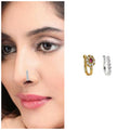 Clip-On Nose Ring Set – No Piercing Cubic Zirconia Nath Combo