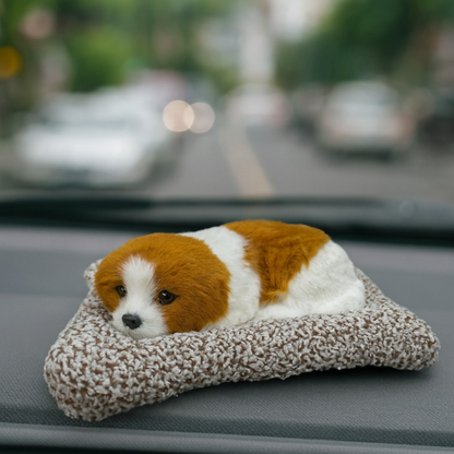Cute Sleeping Puppy Dashboard Doll with Cushion for Car Decoration