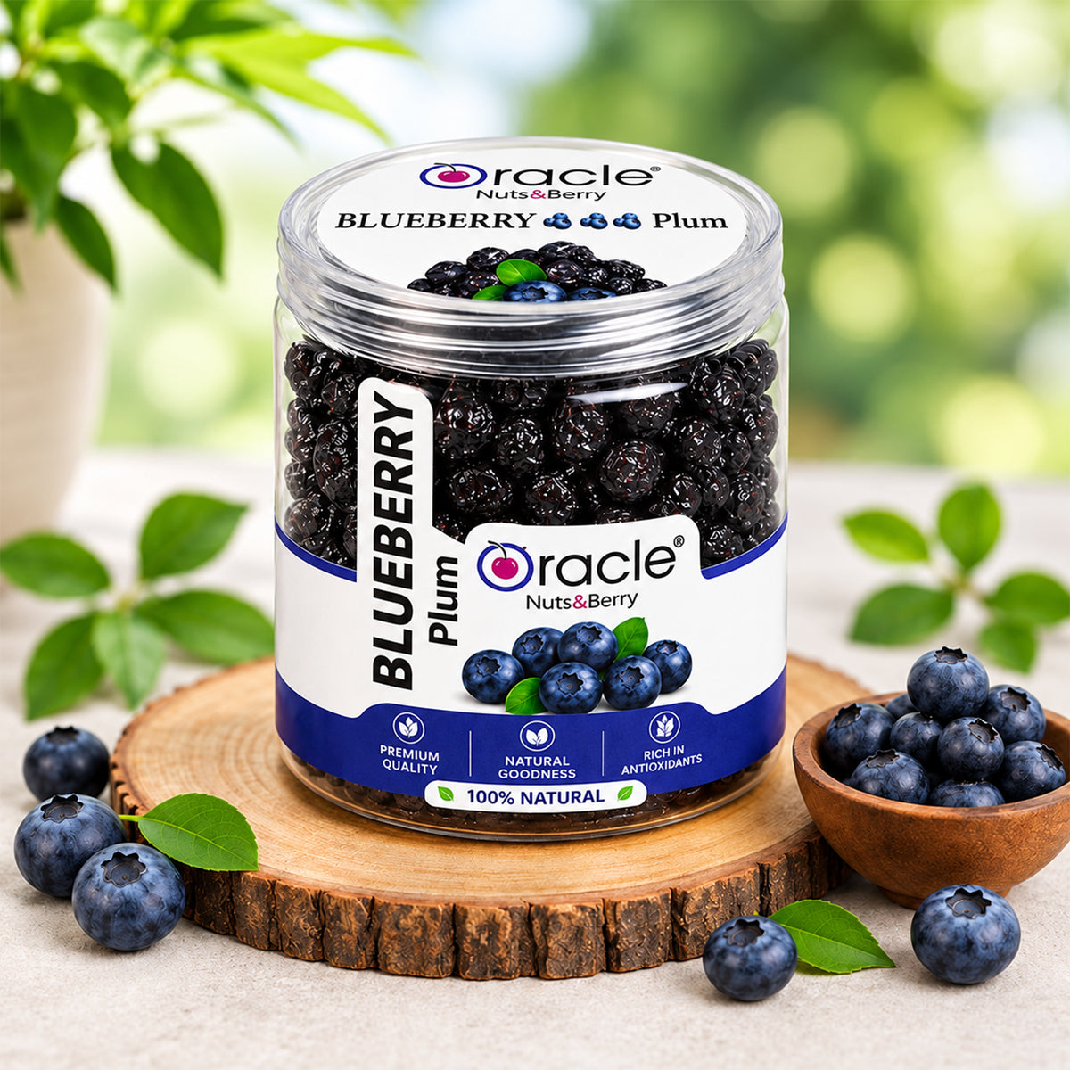 Dried Blueberry Plum Premium Sweet and Tangy Candied Berries Natural Treat (180g)