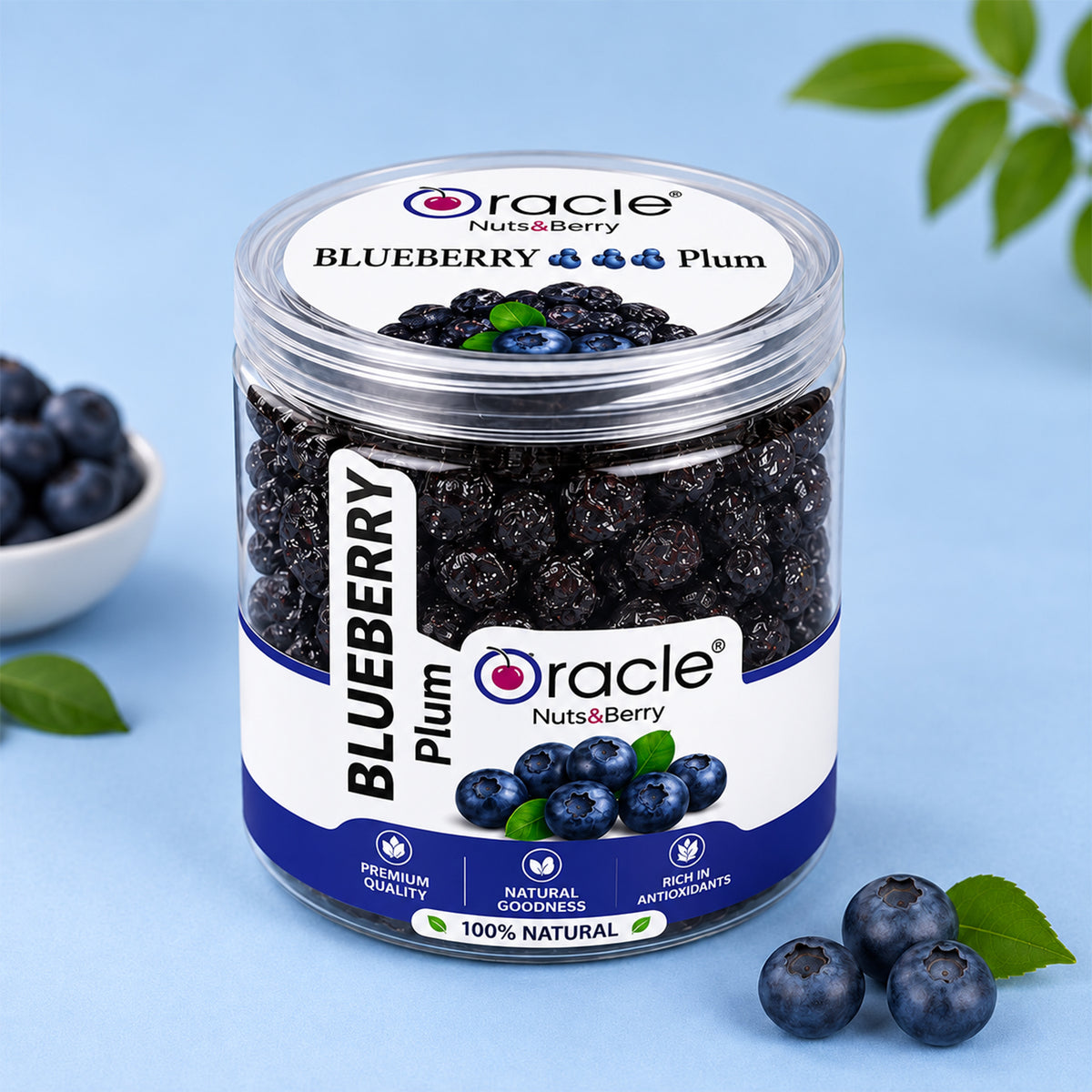 Dried Blueberry Plum Premium Sweet and Tangy Candied Berries Natural Treat (180g)