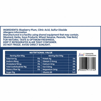 Dried Blueberry Plum Premium Sweet and Tangy Candied Berries Natural Treat (180g)