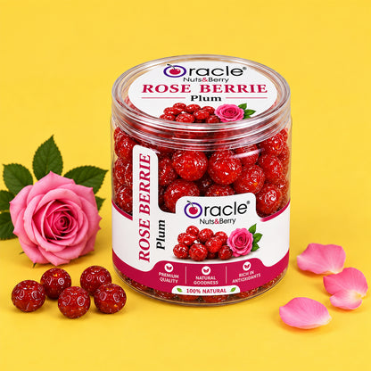 Dried Rose Berry Plum Premium Sweet and Tangy Candied Berries Natural Treat (180g)