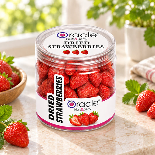Dried Strawberries Premium Naturally Sweet Chewy Whole Berries Fruit Treat (180g)