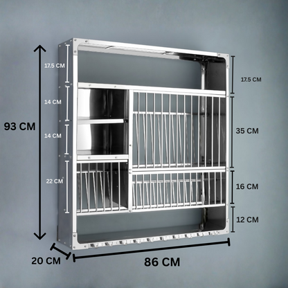 Stainless Steel Wall-Mounted Utensil Storage Rack Kitchen Organizer Model-DLX-3836