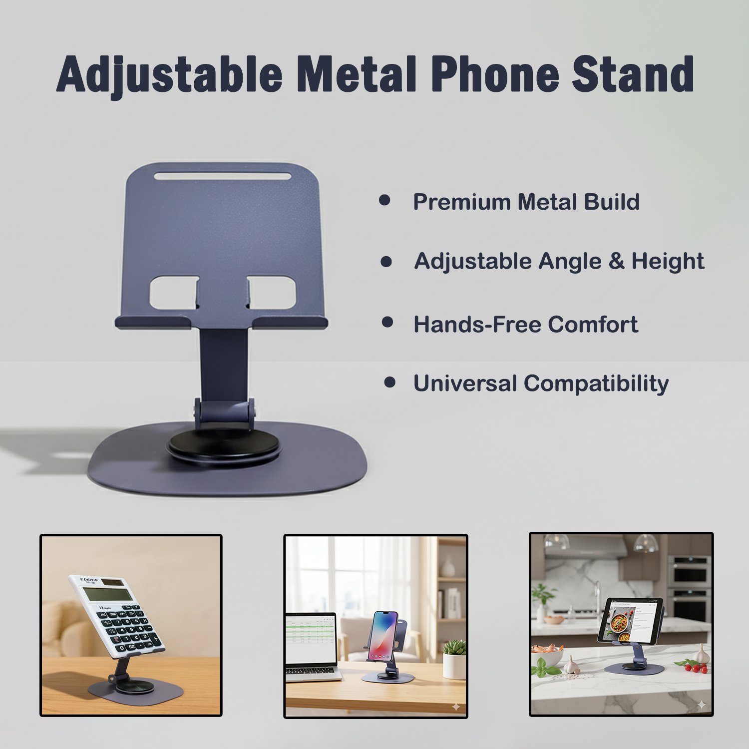 Adjustable Metal Mobile Phone Stand Holder for Desk