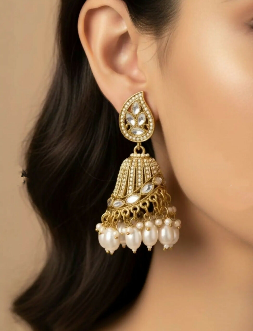 Artificial Earrings For Women Hanging Jhumkas Alloy Jhumki Earring