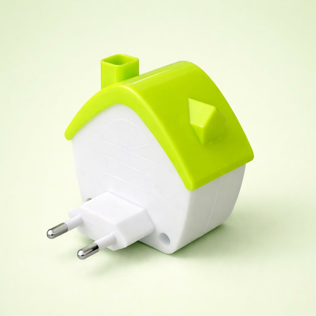 Plug-In LED Night Lamp for Kids Room | Cute House Shape Night Light