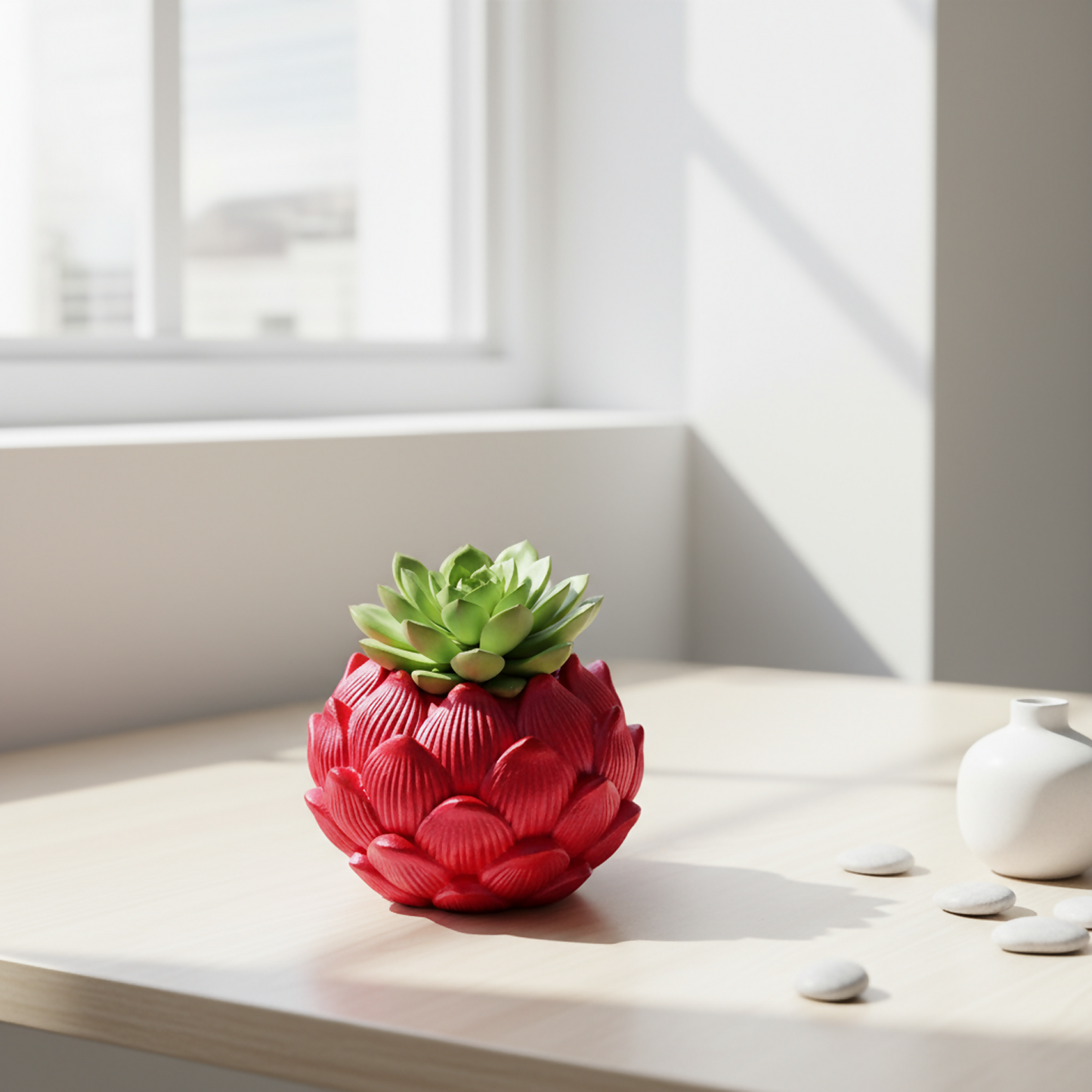 Big Kamal Lotus Decorative Diya Multi-Purpose Tealight Candle Holder, Dhoop Cone Stand, Pooja Diya & Mini Planter (Rose Gold, Metallic Pink)