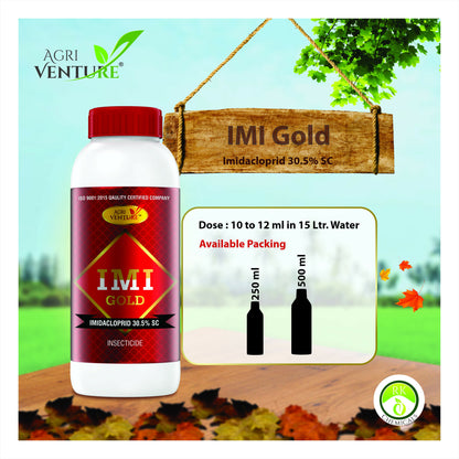AgriVenture IMI GOLD ( Imidacloprid 30.5% SC ) Systematic Insecticides (1000ML)