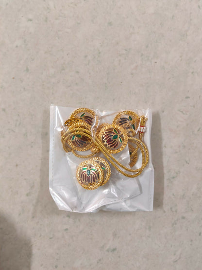 Temple Jewellery Lakshmi Coin Choker with Jhumka Earrings