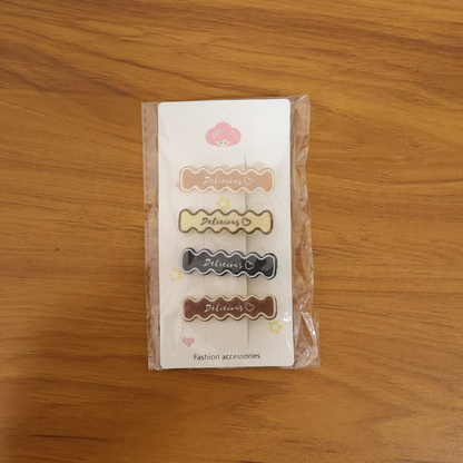 Elegant Design Hair Clips (4 Pc)