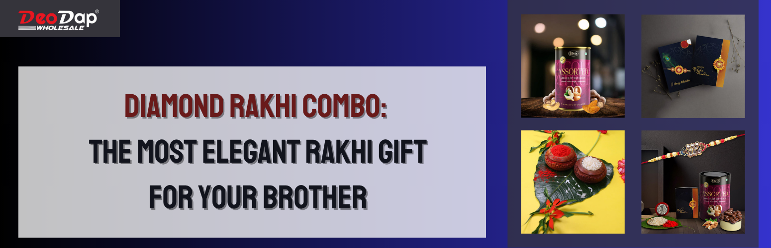 Diamond Rakhi Combo: The Most Elegant Rakhi Gift for Your Brother