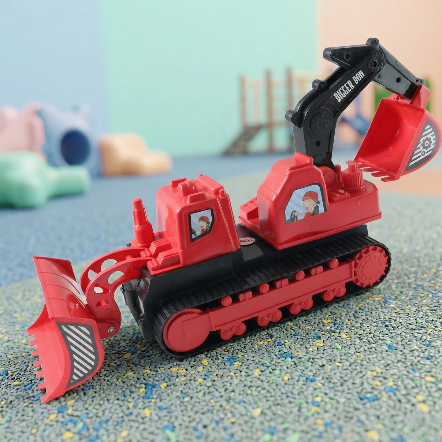plastic digger truck toy