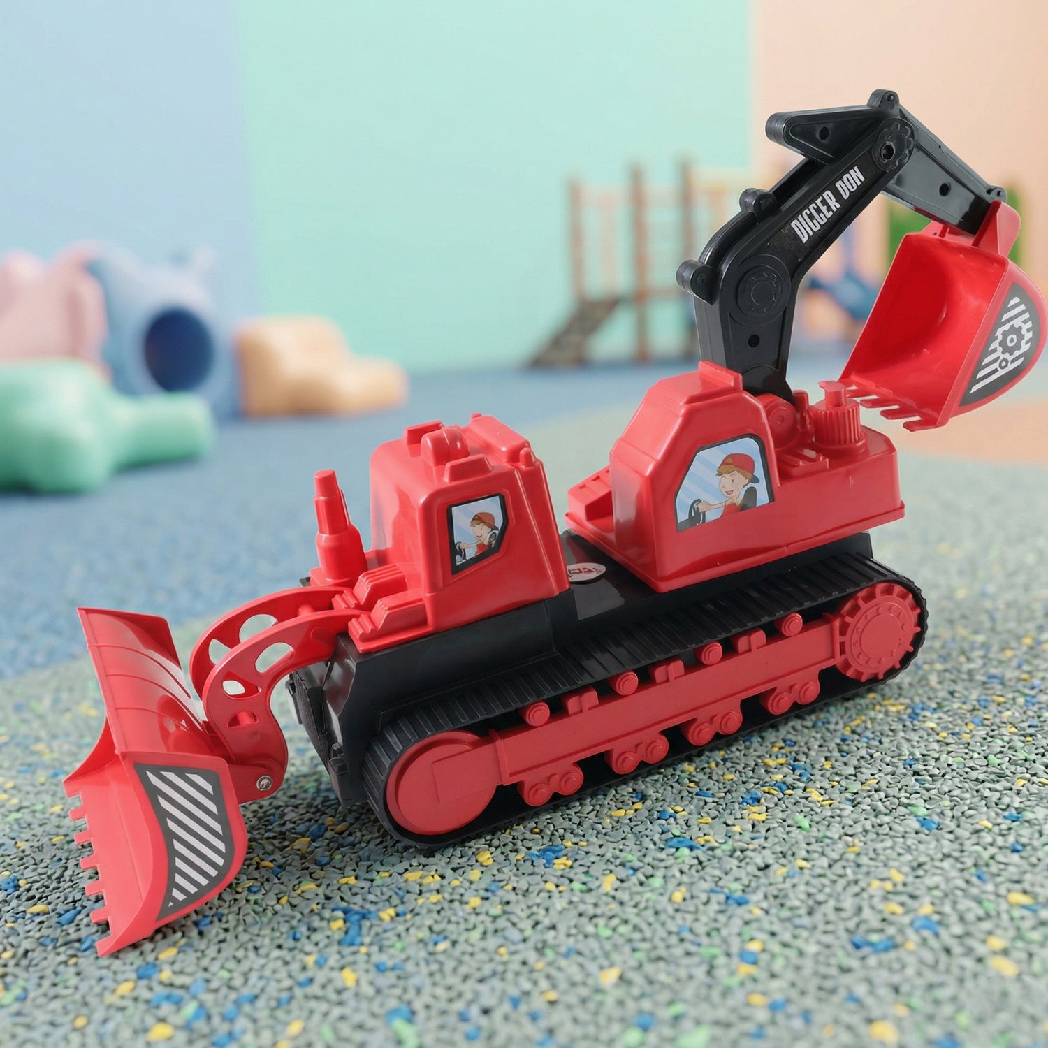 plastic digger truck toy
