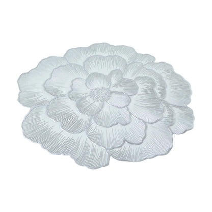 Flower shaped round table mat