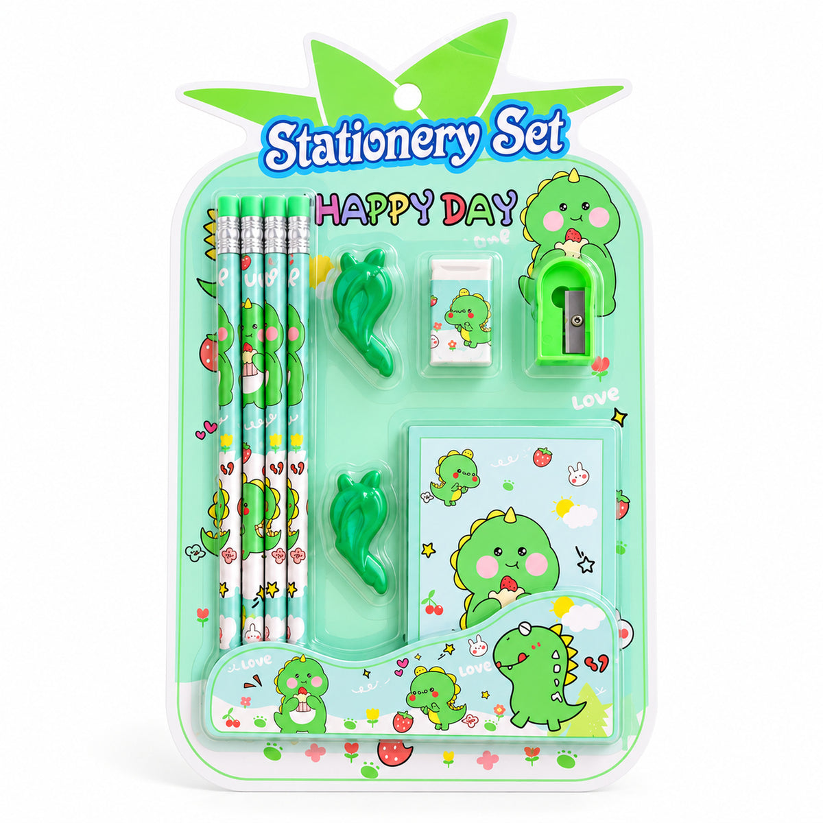 School Stationery Kit for Kids with Pencils, Eraser, Sharpener, Diary (9 Pc Set)