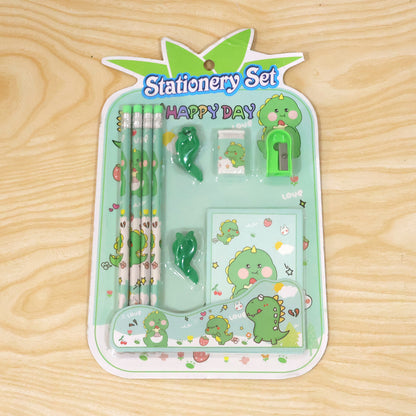 School Stationery Kit for Kids with Pencils, Eraser, Sharpener, Diary (9 Pc Set)