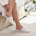 Soft Closed Toe Slippers for Hotel Spa Guest and Home White 28 x 11...