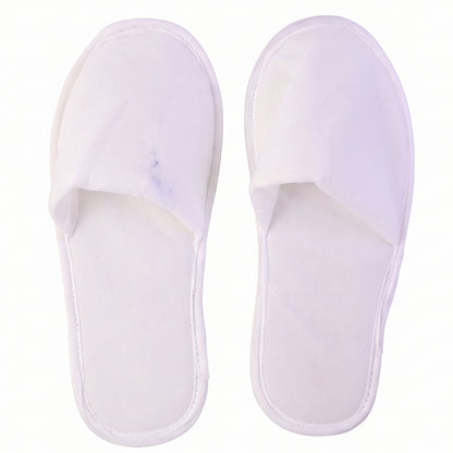 Soft Closed Toe Slippers for Hotel Spa Guest and Home White 28 x 11 cm (1 Pair)