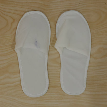 Soft Closed Toe Slippers for Hotel Spa Guest and Home White 28 x 11 cm (1 Pair)